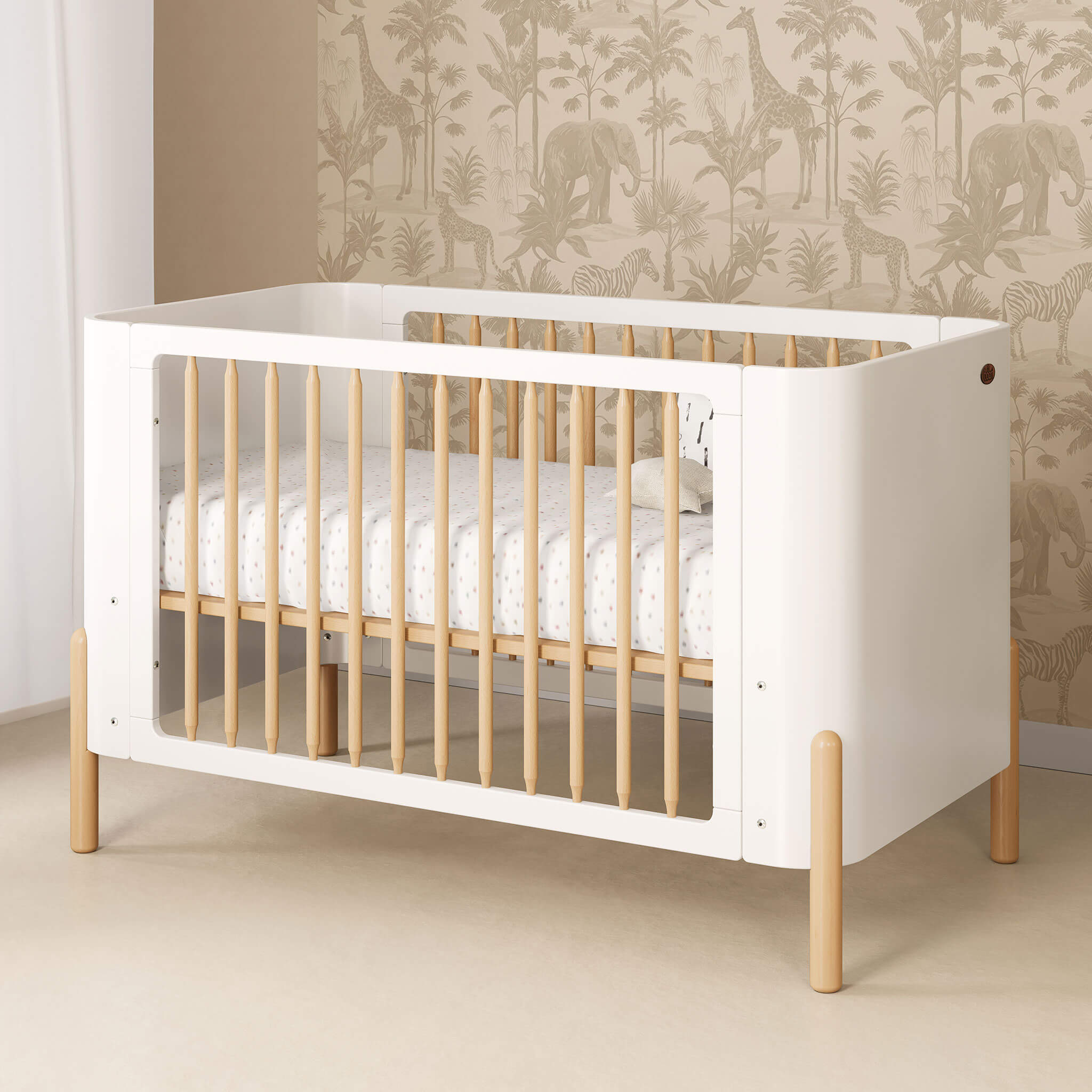 Nova Cot Bed Modern Convertible Baby Furniture