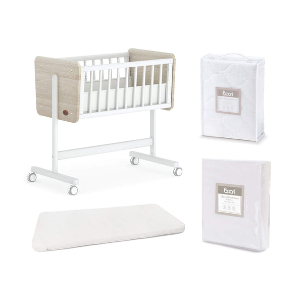Neat Bedside Crib and Bedding Bundle