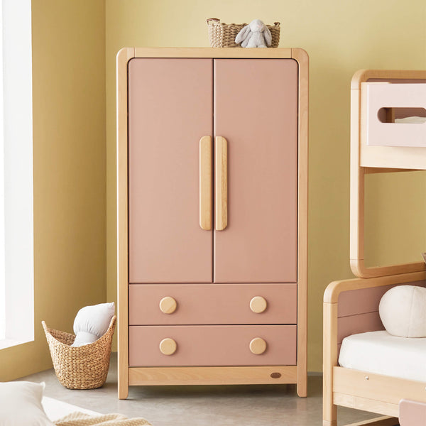 Cherry and Beech colored Byron Wardrobe