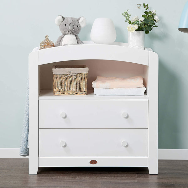 White Curved 2 Drawer Chest Changer