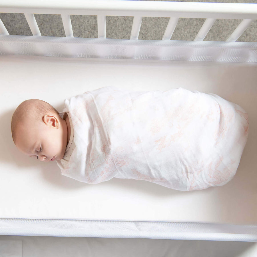 Baby sleeping inside crib