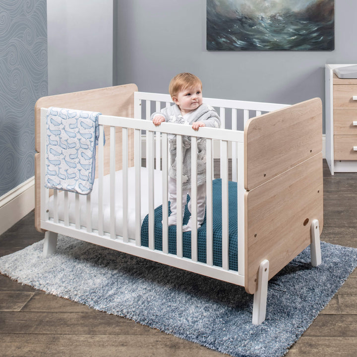 Natty Cot Bed converted to a crib