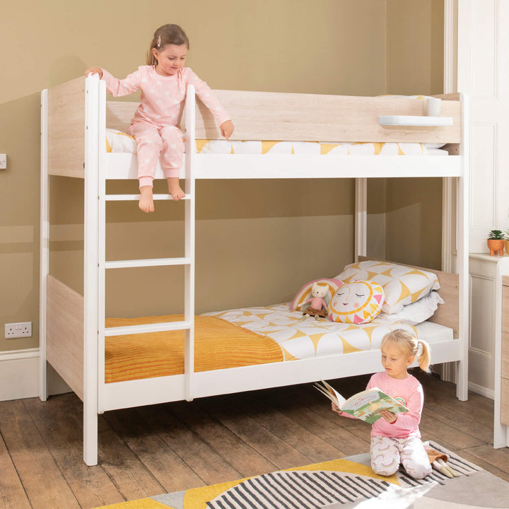 two kids with Natty King Single Bunk Bed
