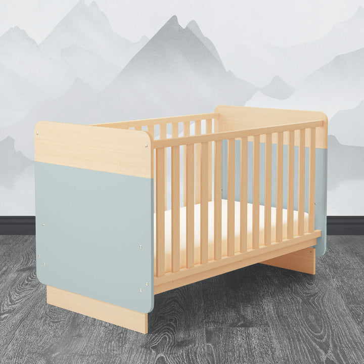 Blueberry and Almond Colored Neat Cot Bed