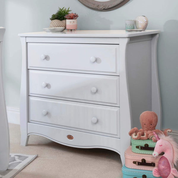 Barley White Sleigh 3 Drawer Chest
