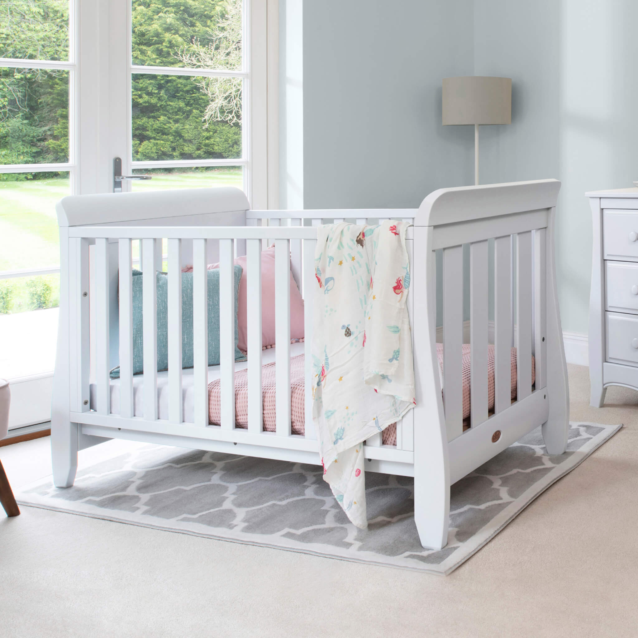 Sleigh Urbane Cot Bed with Mattress Bundle Boori UK
