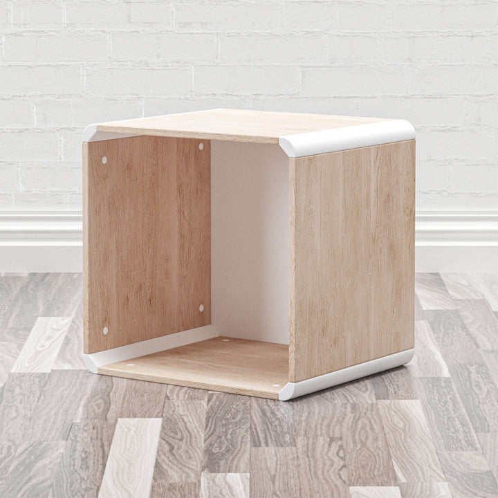 Barley White and Oak Tidy Squared Modular Box