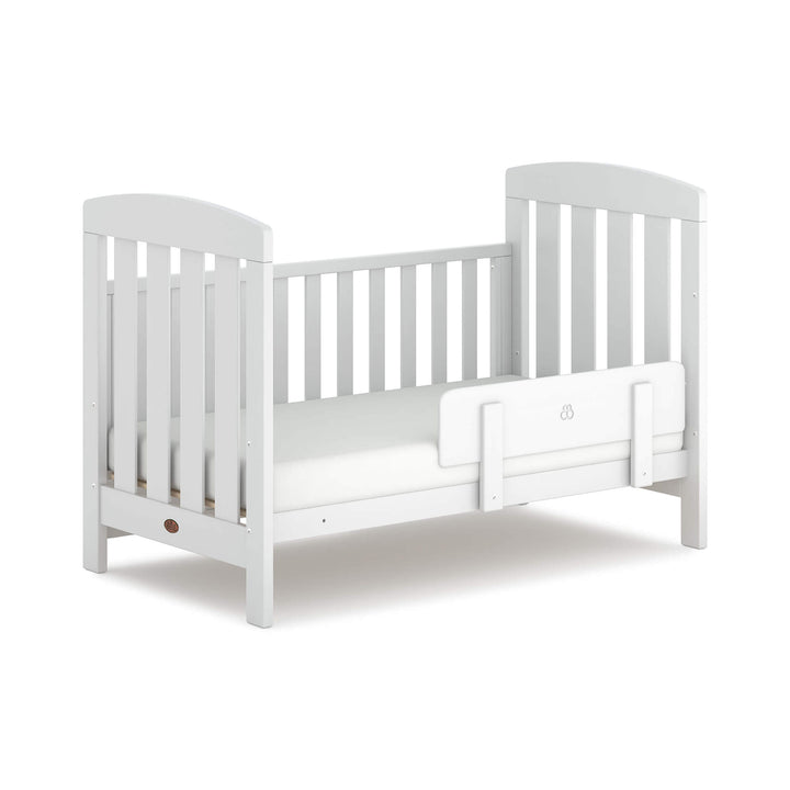 White Alice Cot Bed with guard panel