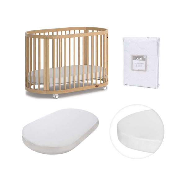 Oasis Oval Cot with Mattress Bundle