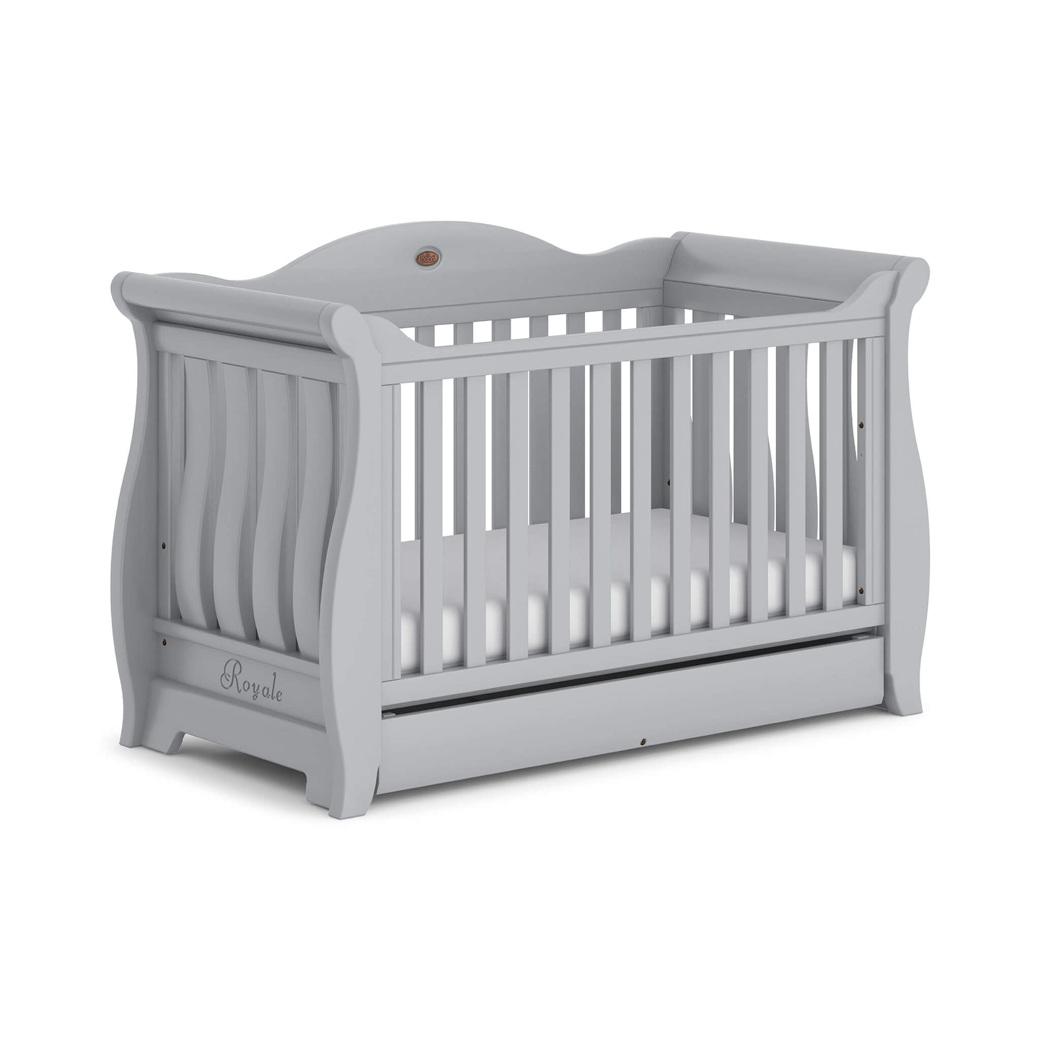 Sleigh Royale Cot Bed Sustainable Solid Wood Boori UK