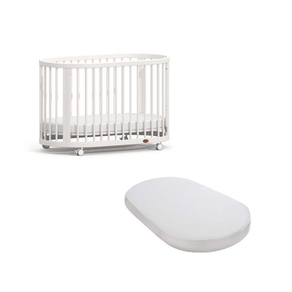 Oasis Oval Cot with Mattress Bundle