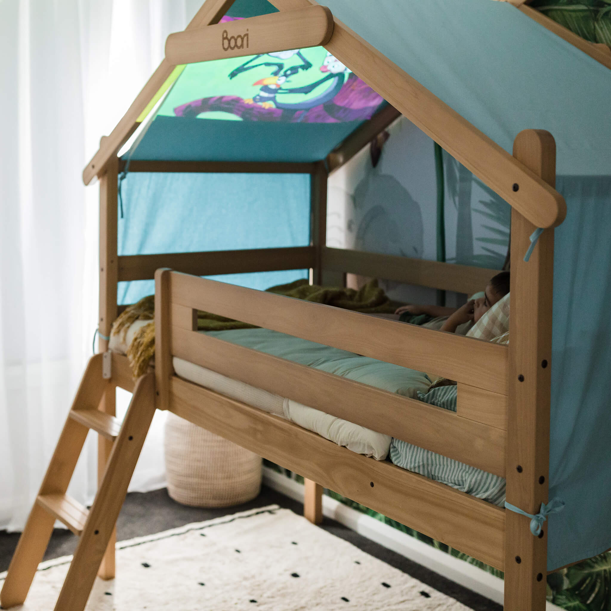 Loft store bed canopy