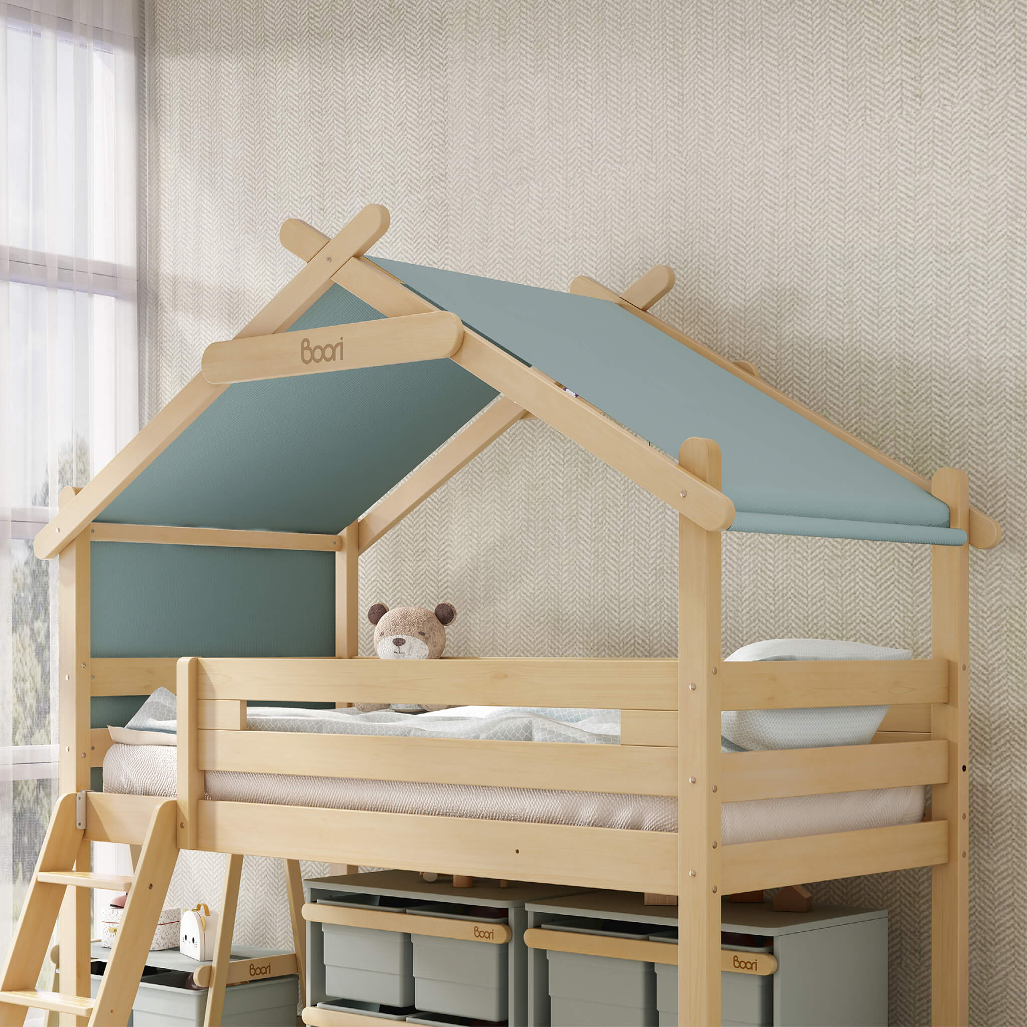 Loft canopy online bed