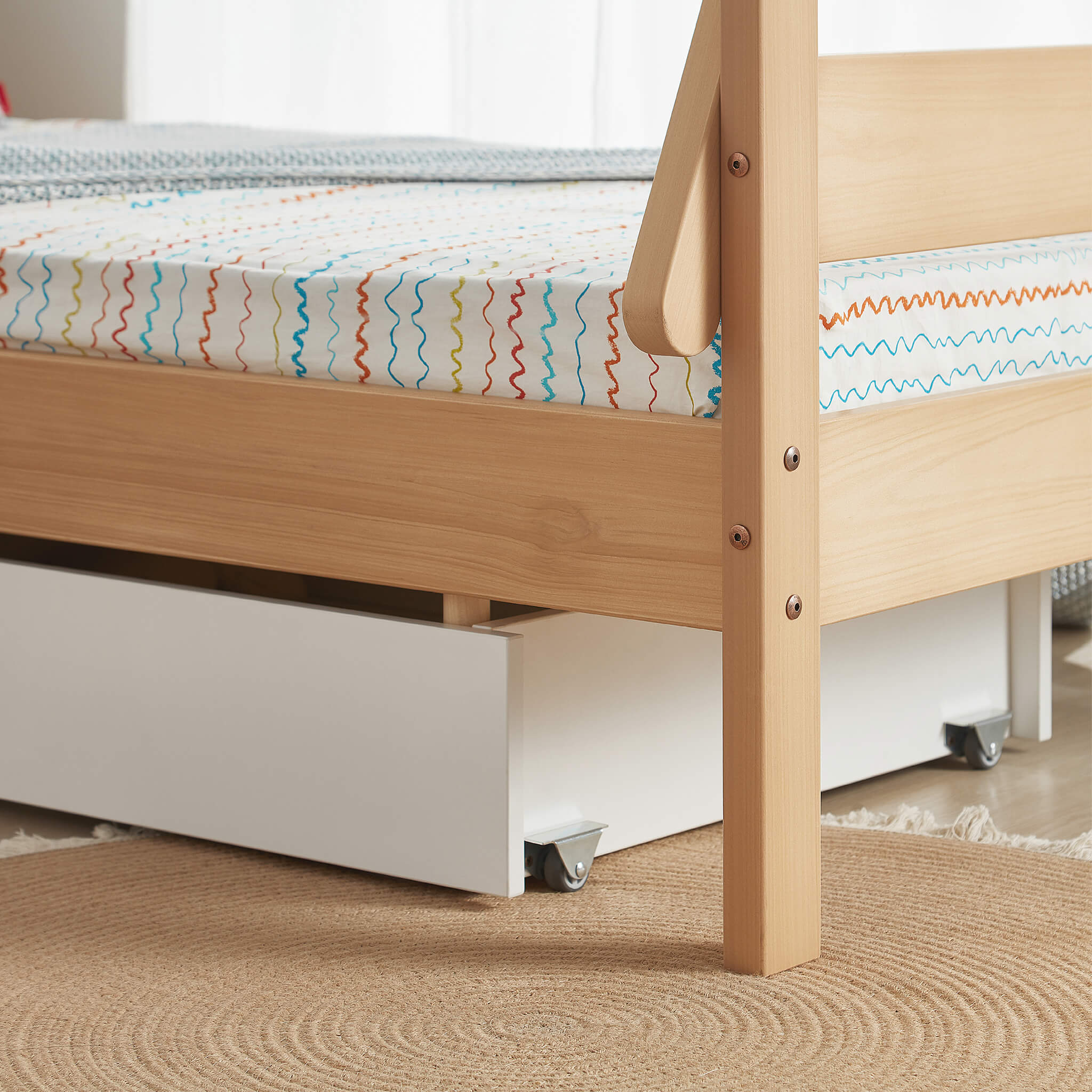 Neat Under Bed Storage Drawer on Wheels Boori UK