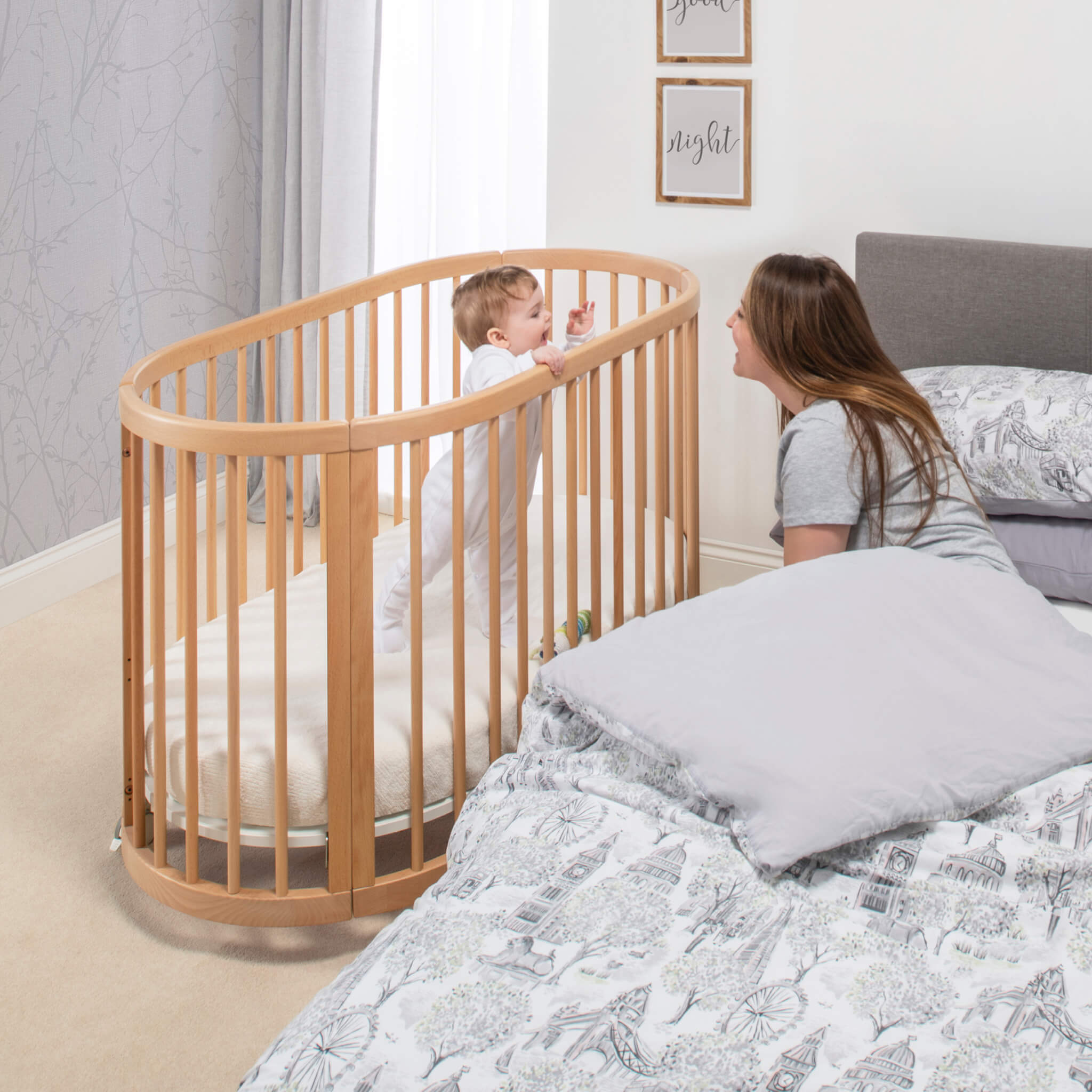 Oval baby hot sale cribs for sale