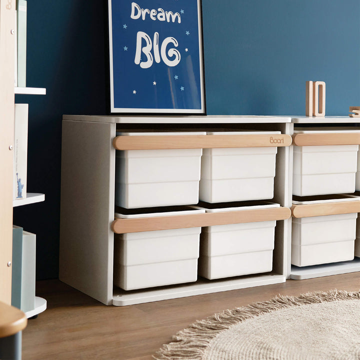 Barley White and Almond Tidy Toy Cabinet